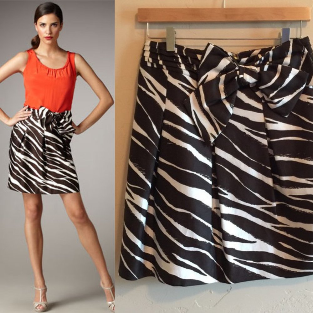Kate Spade Zebra print skirt with Bow